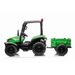 Elektrický traktor Blast s vlečkou - zelený